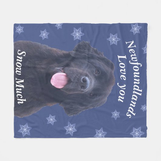 Couverture de Noël du chien de Terre-Neuve (Devant (Horizontal))