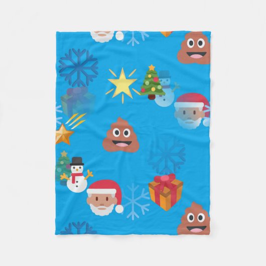 couverture de noël emoji poop (Devant)