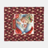Couverture de Noël festive M & Mme Claus Keepsam (Devant (Horizontal))