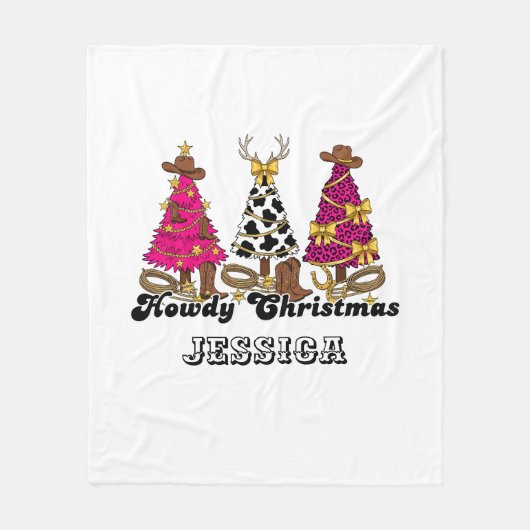 Couverture de Noël Howdy personnalisée (Devant)