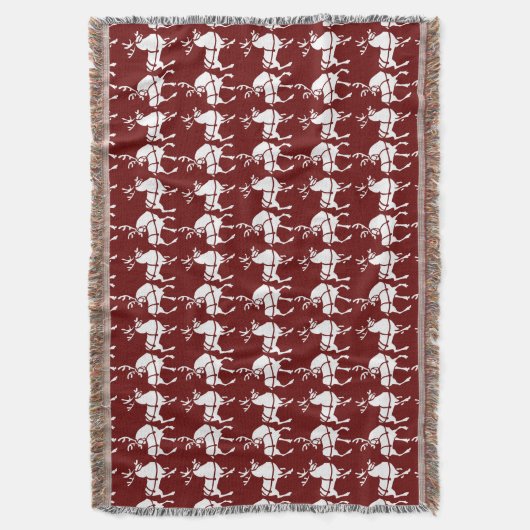 Couverture de Noël Reindeer Jetez les couvertures (devant Vertical)