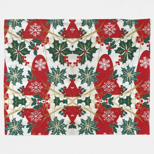 Couverture de Noël rouge et vert Festif (Devant (Horizontal))