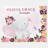 Couverture de nom personnalisée avec éléphant + Fl (Devant (Horizontal))