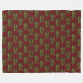 Couverture de pêche Saumon Poisson Art Fleece Blan (Devant (Horizontal))