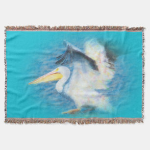 couverture de pélican d'aquarelle