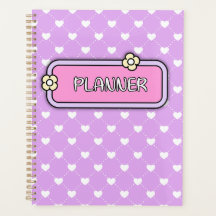Couverture de planificateur à fleurs Cœurs Mignons