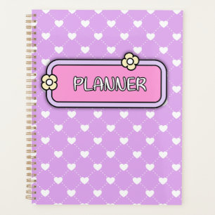 Couverture de planificateur à fleurs Cœurs Mignons