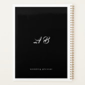 Couverture de planificateur de mariage noir Cahie (Dos)