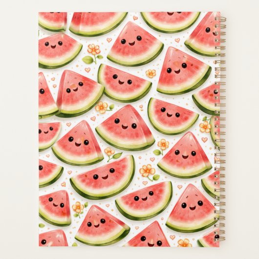 Couverture de planificateur de pastèque heureuse – (Dos)
