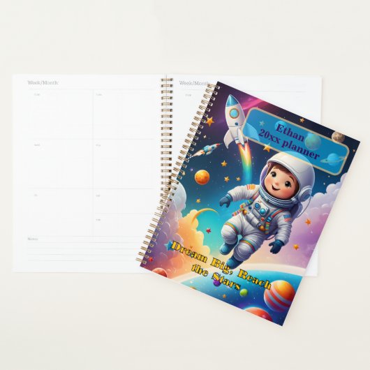 Couverture de planificateur d'espace pour enfants  (Devant avec enveloppe)