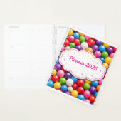 Couverture de planner à boule de gomme colorée (Devant avec enveloppe)