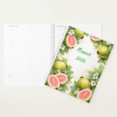 Couverture de planner à l'aquarelle guave  (Devant avec enveloppe)
