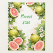 Couverture de planner à l'aquarelle guave (Devant)