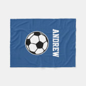 Couverture de polaire de football de nom personnal (Devant (Horizontal))