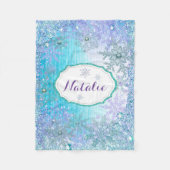 Couverture de polaire personnalisée de flocon de n (Devant)