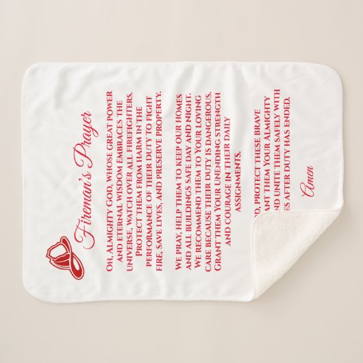 Couverture de prière du pompier (Devant (Horizontal))