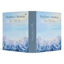 Couverture de reliure florale à l'aquarelle bleue