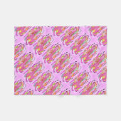 Couverture de ruban de rose d'aquarelle de cancer (Devant (Horizontal))