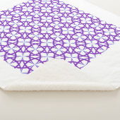 Couverture de sherpa à fleurs violettes/design. (3/4)
