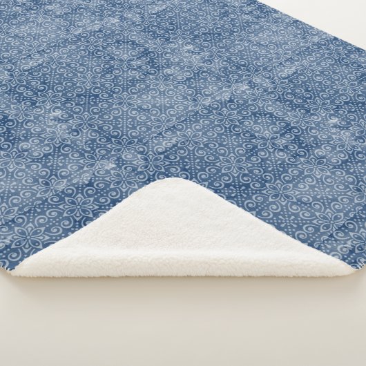 Couverture de Sherpa de batik d'indigo (3/4)