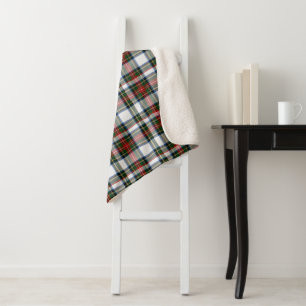 Couverture de Sherpa de plaid de robe de Stewart