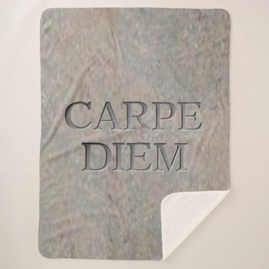 Couverture de sherpa en pierre Carpe Diem (Devant)