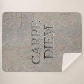 Couverture de sherpa en pierre Carpe Diem (Devant (Horizontal))