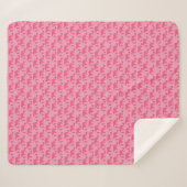 Couverture de Sherpa rose sinistre Vaches Ranch oc (Devant (Horizontal))