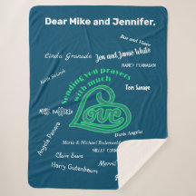 Couverture de soins avec amour et prières