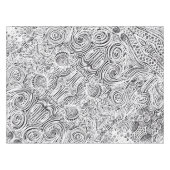 Couverture de table en nappes d'art noir et blanc (Devant (Horizontal))
