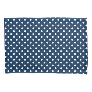 Couverture de taie d'oreiller de pois de bleu
