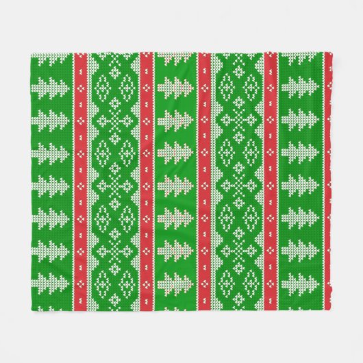 Couverture de tricot de pin vert (Devant (Horizontal))