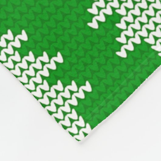 Couverture de tricot de pin vert (Coin)