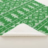 Couverture de tricot de pin vert (3/4)
