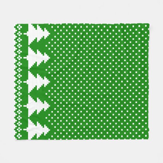 Couverture de tricot de pin vert (Devant (Horizontal))