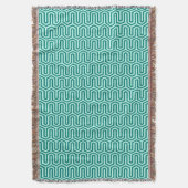 Couverture Déco motif égyptien - turquoise et aqua (devant Vertical)