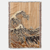 Couverture Décor de la grande vague de Hokusai en bambou (devant Vertical)