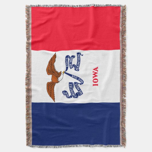 Couverture Décor Design du drapeau de l'État de l'Iowa (devant Vertical)