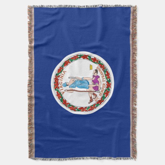 Couverture Décor design du drapeau de l'État de Virginie (devant Vertical)