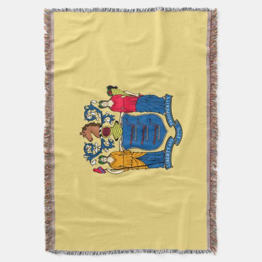 Couverture Décor design du drapeau d'état du New Jersey (devant Vertical)