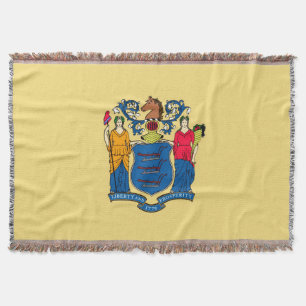 Couverture Décor design du drapeau d'état du New Jersey