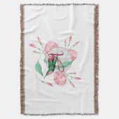 Couverture DÉCOR Floral Monogramme Monnaie rose (devant Vertical)