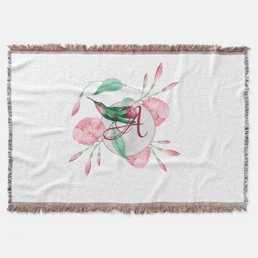 Couverture DÉCOR Floral Monogramme Monnaie rose (Devant)