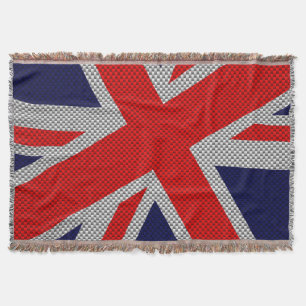 Couverture Décor Union Jack en fibre de carbone