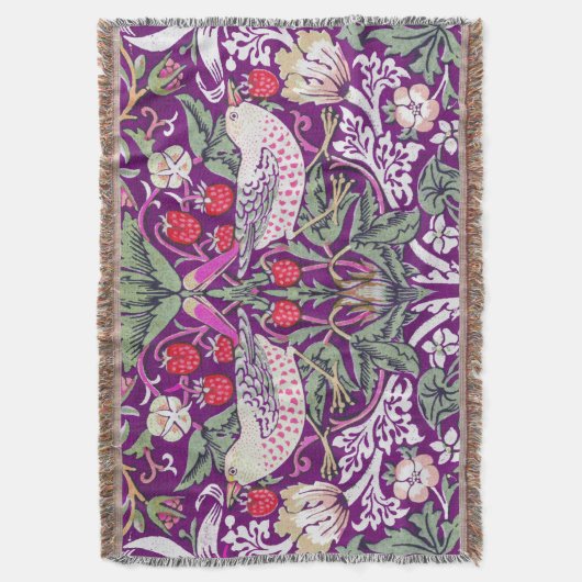 Couverture Décor violet William Morris fraise Thief (devant Vertical)