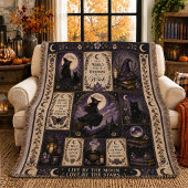 Couverture Décoration de Halloween en patchwork de sorcière
