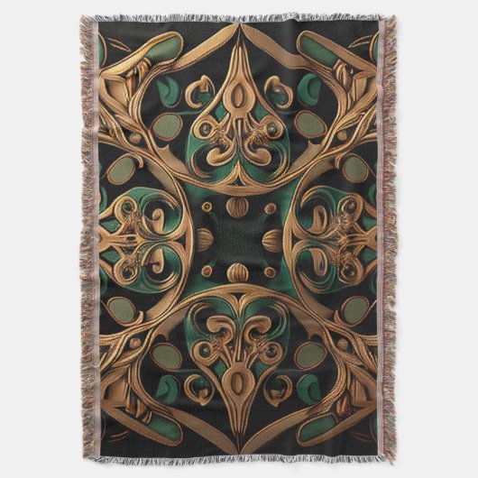 Couverture Décoration Motif en bronze vert (devant Vertical)