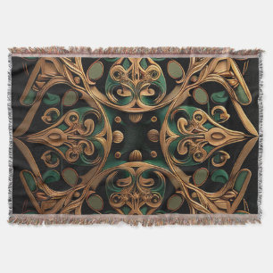 Couverture Décoration Motif en bronze vert