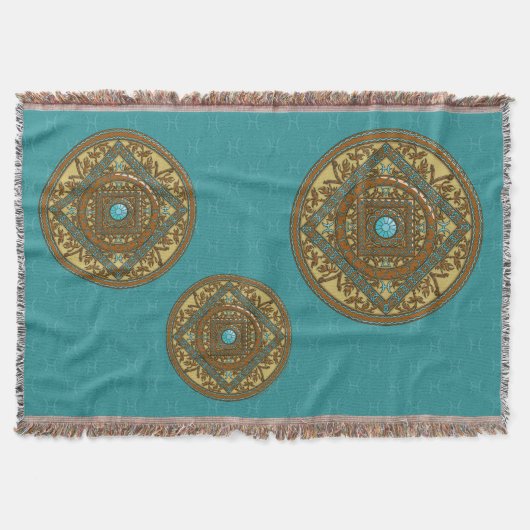 Couverture décorative Mandala Poissons (Devant)