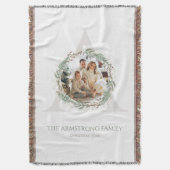 Couverture Deep Sage Wreath Monogram Photo Family Keepsake (devant Vertical)